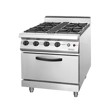 Gas Open Burner with Oven RBJ-4 – Kompor Gas Industri 4-Tungku + Oven Terintegrasi