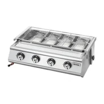 Griller S/S 4 Burner BBQ BS214 – Pemanggang Stainless Steel Profesional 4 Tungku untuk Restoran & Katering
