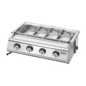 Griller S/S 4 Burner BBQ BS214 – Pemanggang Stainless Steel Profesional 4 Tungku untuk Restoran & Katering