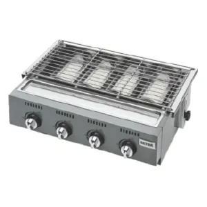 Griller Roaster 4 Burner OL-4B – Pemanggang Gas Stainless Steel 4 Tungku untuk Restoran & Katering