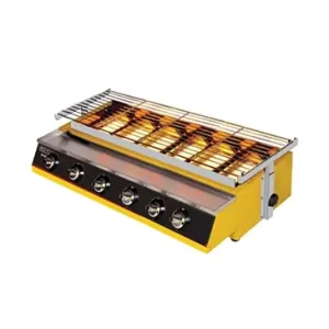 Griller 6 Burner BBQ ET-K233 – Pemanggang Gas Stainless Steel Profesional untuk Restoran & Katering